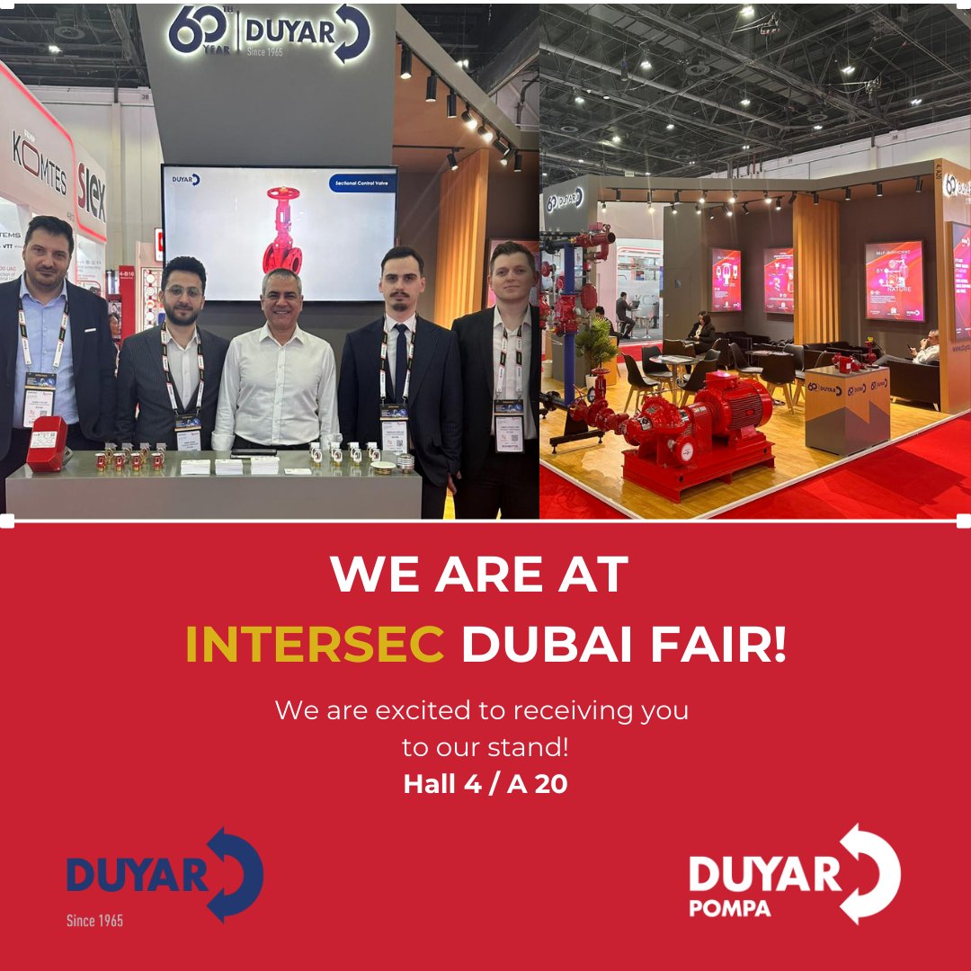 duyarpompa's tweet image. Dubai Intersec Fuarındayız!

We are at Intersec Dubai Fair! It is our honor to receiving our esteemed visitors and to discover new collaboration opportunities.

#intersecdubai2025 #dubai #dubaifair #duyar #duyarpompa