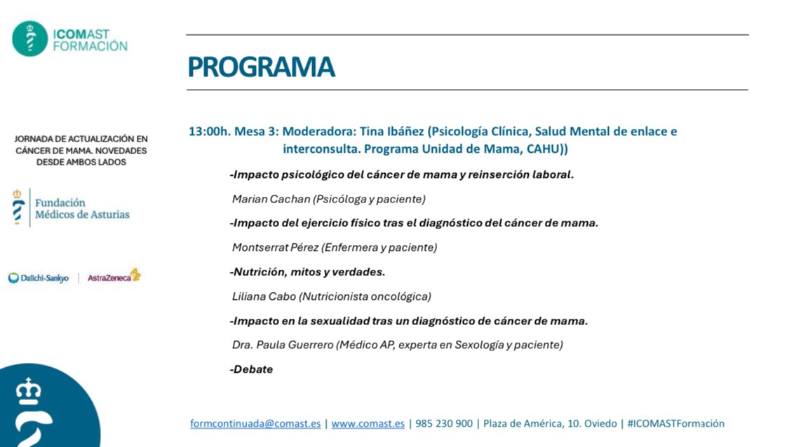 RADIOLOGIA CABUEÑES H.U. (@radiologiacahu) on Twitter photo 🚨Jornada de actualización en cáncer de mama. Novedades desde ambos lados
📅 24 de enero de 2025
🏥 Salón de actos del Hospital Universitario de Cabueñes
Con la participación del Dr Ozalla, radiólogo de la Unidad de la Mama del <a href="/CAHU_Area_V/">CAHU Área Sanitaria V</a> <a href="/icomasturias/">Ilustre Colegio Oficial de Médicos de Asturias</a> <a href="/SERAM_RX/">SERAM - Sociedad Española de Radiología Médica</a> <a href="/SEDIM_RX/">SEDIM</a> 🚨Jornada de actualización en cáncer de mama. Novedades desde ambos lados
📅 24 de enero de 2025
🏥 Salón de actos del Hospital Universitario de Cabueñes
Con la participación del Dr Ozalla, radiólogo de la Unidad de la Mama del <a href="/CAHU_Area_V/">CAHU Área Sanitaria V</a> <a href="/icomasturias/">Ilustre Colegio Oficial de Médicos de Asturias</a> <a href="/SERAM_RX/">SERAM - Sociedad Española de Radiología Médica</a> <a href="/SEDIM_RX/">SEDIM</a>
