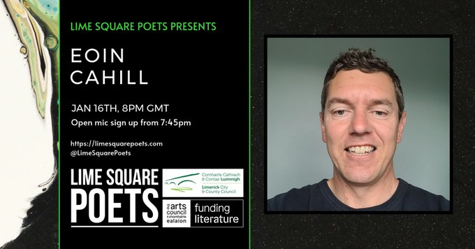 Enjoy a night of poetry every Thurs with <a href="/LimeSquarePoets/">Lime Square Poets</a>!

They have some epic Irish talent lined up and you can share your own writings with their Open Mics after every reading!

This week you'll hear from Eoin Cahill

Register: limesquarepoets.com/events