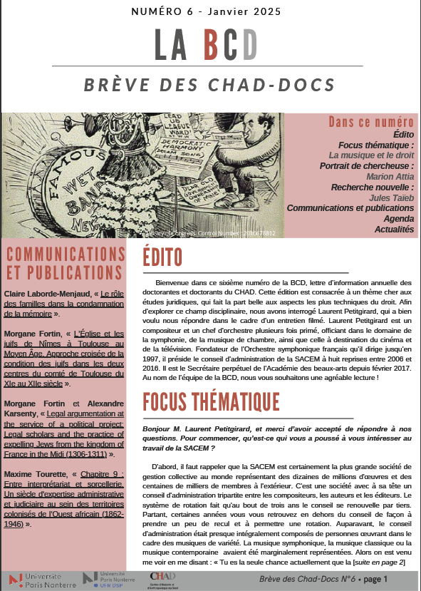 Centre d'histoire et d'anthropologie du droit UPN tweet media
