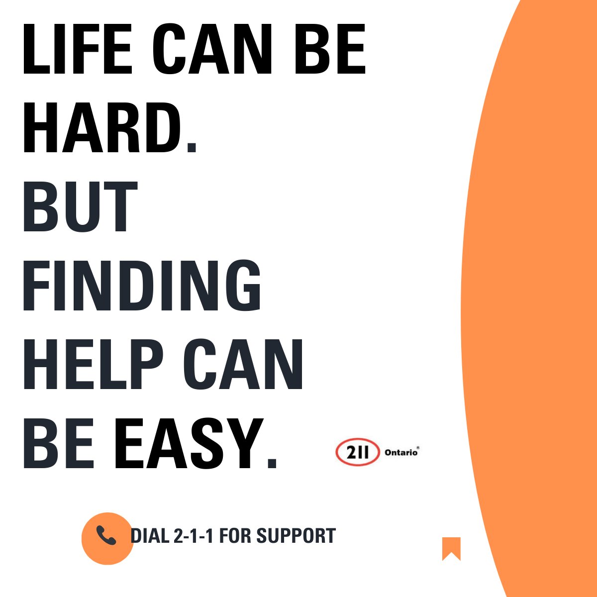 Help is just a call away. Dial 2-1-1 and we will connect you with support for life’s toughest challenges.
#211Helps #TakeTheStep #CommunityCare