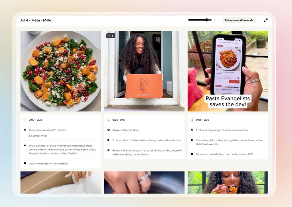 NEW 👀 Presentation Mode Zoom

We've added an adjustable zoom control in presentation mode. Present storyboards at any size and get crystal-clear image quality at any zoom level.