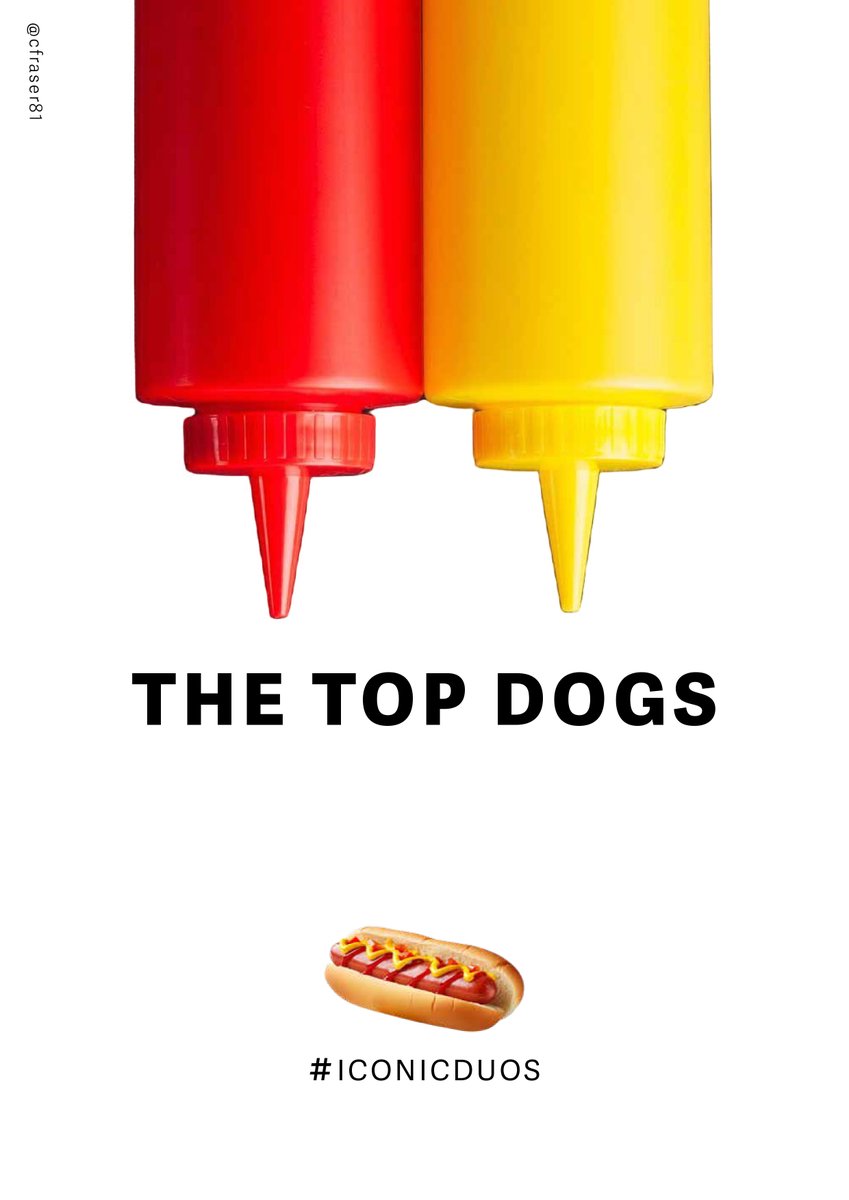 Christine Fraser (@cfraser81) on Twitter photo For <a href="/OneMinuteBriefs/">One Minute Briefs ⏱️</a> brief of the day: Create posters to promote perfect pairings of people or products. #IconicDuos For <a href="/OneMinuteBriefs/">One Minute Briefs ⏱️</a> brief of the day: Create posters to promote perfect pairings of people or products. #IconicDuos