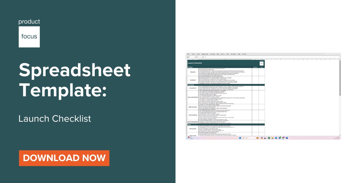 ProductFocus's tweet image. 🔓 Content Unlocked

Ensure nothing is overlooked in your launch planning!

Use our #LaunchChecklist to check if all the areas necessary for launch have been considered.

📥 ow.ly/gyu950UyeX3

⌛𝘛𝘩𝘪𝘴 𝘭𝘪𝘯𝘬 𝘸𝘪𝘭𝘭 𝘦𝘹𝘱𝘪𝘳𝘦.

#Launching #ProductManagement