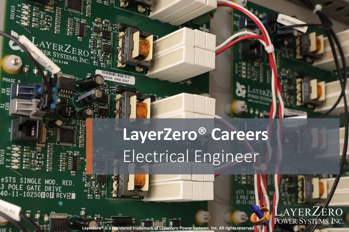 LayerZero's tweet image. Innovate with LayerZero®!

We’re hiring an Electrical Engineer in Aurora, OH. Join a team driving technological advancements in power distribution for mission-critical industries. 

Design, develop, and innovate with us!

Apply today: recruiting.paylocity.com/Recruiting/Job…

#LayerZero #LZPS