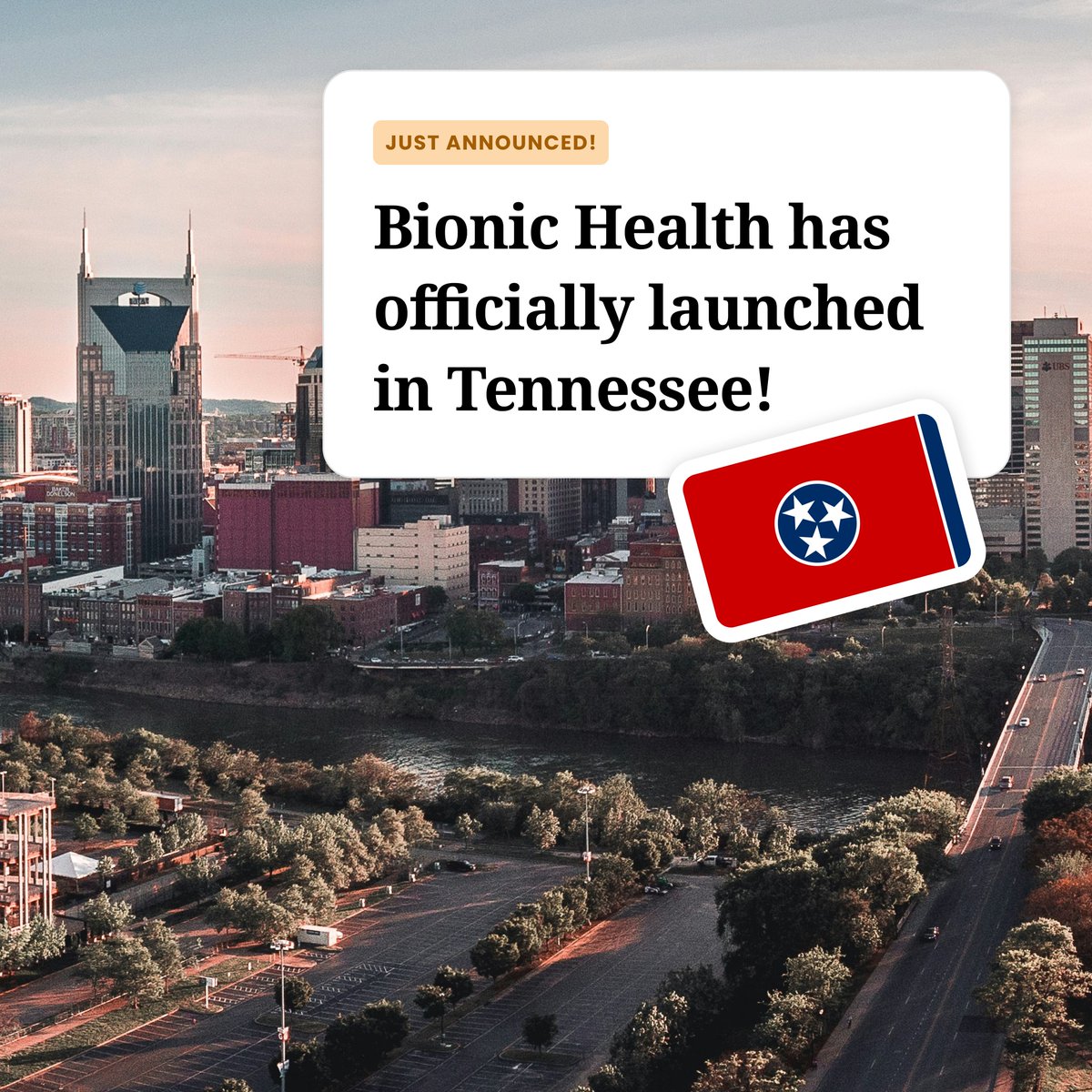 🌟 Tennessee, your healthcare future is here! We're thrilled to bring Bionic Health's AI-powered precision medicine to the Volunteer State. From Memphis to the Smokies, we're making optimal health accessible to all. Let's transform healthcare together! 🩺✨ #TNHealth #Healthcare