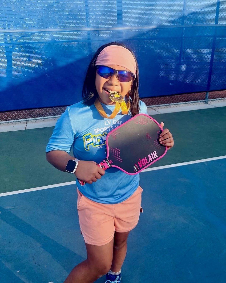 VolairOfficial's tweet photo. Serving up greatness.🏅 Congrats, Madison Escolin, on smashing your way to gold.

#pickleball #Volair #Volairpickleball https://t.co/KqtxEukstV