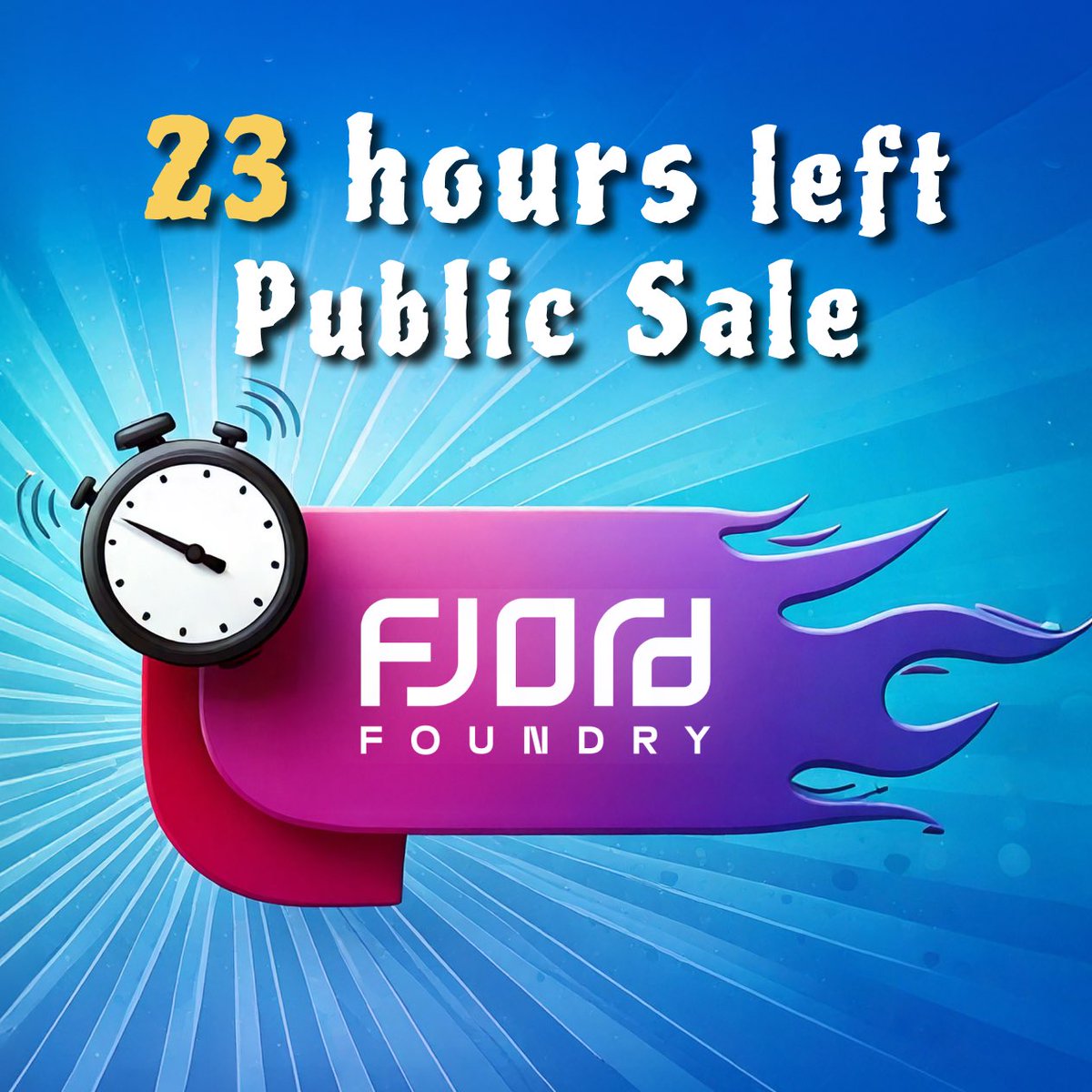 PinEye (@pineye_) on Twitter photo ⏰ Only 23 Hours Left! ⏰
This is your FINAL chance to participate in Public Sale on Fjord! 🚀 
Don’t miss out on this incredible opportunity to get in early!
And that's not all—mark your calendars for January 27th when the token will be listed on Bybit and other top ⏰ Only 23 Hours Left! ⏰
This is your FINAL chance to participate in Public Sale on Fjord! 🚀 
Don’t miss out on this incredible opportunity to get in early!
And that's not all—mark your calendars for January 27th when the token will be listed on Bybit and other top