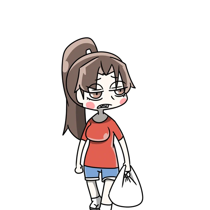 ゴミを捨てに来た不知火舞 