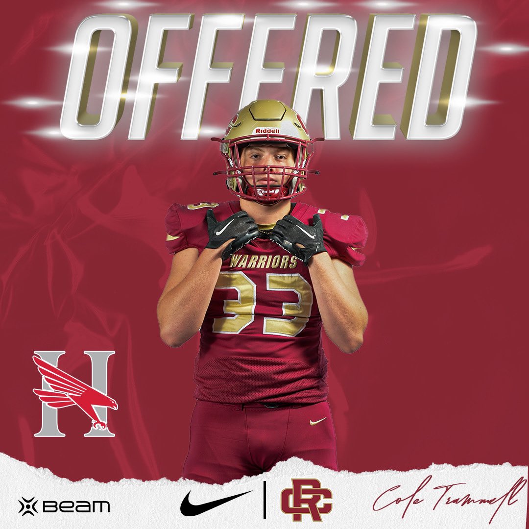 Shoutout to <a href="/ColeTrammell3/">Cole Trammell</a> for earning an offer from Huntingdon College! Your hard work and commitment have paved the way for this amazing opportunity. Keep chasing your dreams, Cole! 🏈 #WarriorPride #HuntingdonHawks #NextChapter