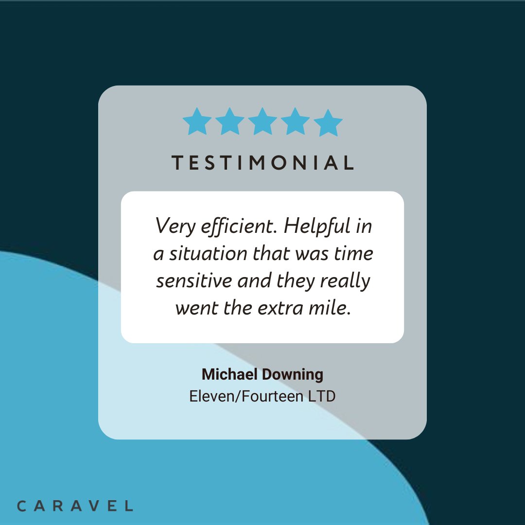 Caravel_Law's tweet image. We strive to go the extra mile for our amazing clients! Thank you, Michael. #TestimonialTuesday
