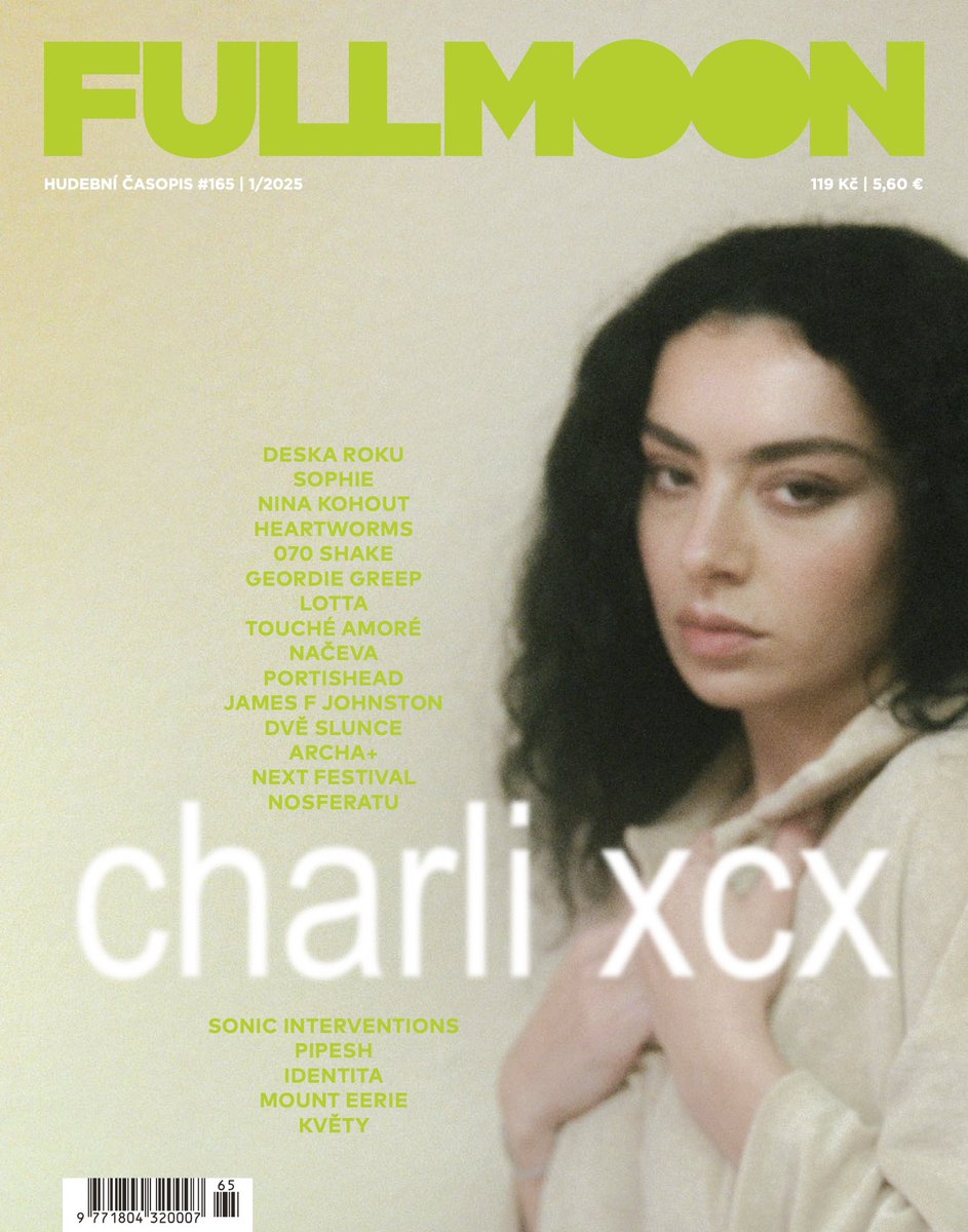 FULL MOON #165: <a href="/charli_xcx/">Charli</a>  je v prodeji od 14.1.

Titulní téma obsahuje:

🍏 Téma Charli XCX
🍏 Téma Charli XCX – To nejlepší
🍏 Report Charli XCX
🍏 Téma Písničky o Sophie 
🍏 Moonfive Všechny barvy popu

🛒 📰 fullmoonzine.cz/distributori