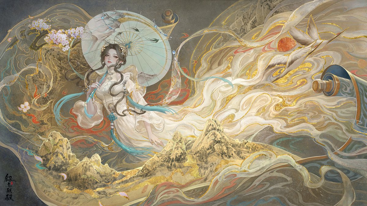 富春山居
工作图-给永劫无间和《富春山居图》联动主题外观的kv海报