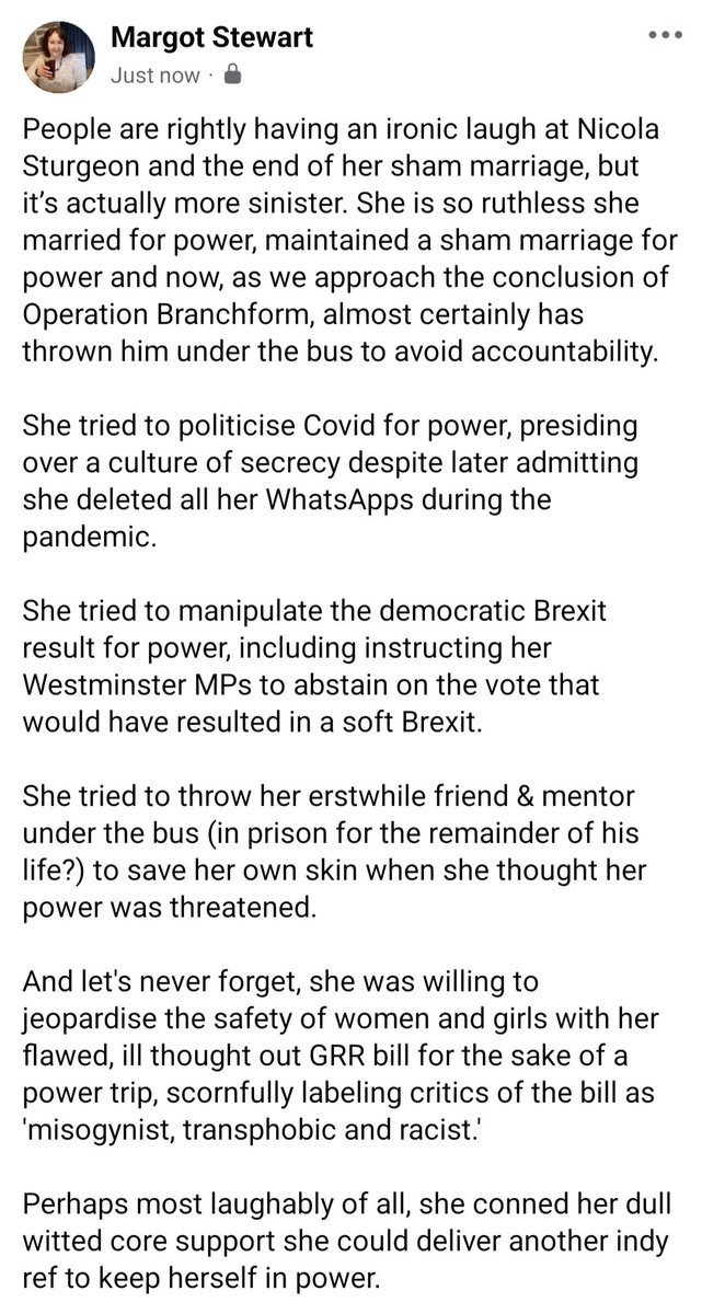 Nicola Sturgeon - an extremely inglorious legacy.