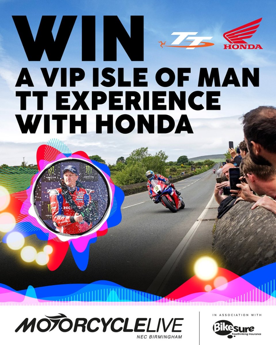Motorcycle Live (@motorcyclelive) on Twitter photo Start 2025 off with a bang!
Get yourself to the Isle of Man TT this year courtesy of Honda with a money can’t buy prize ✨
Full details: brnw.ch/21wPZGH
#MCL25 #Honda #IsleOfManTT
<a href="/HondaRacingUK/">Honda Racing UK</a> | <a href="/ttracesofficial/">Isle of Man TT Races</a> Start 2025 off with a bang!
Get yourself to the Isle of Man TT this year courtesy of Honda with a money can’t buy prize ✨
Full details: brnw.ch/21wPZGH
#MCL25 #Honda #IsleOfManTT
<a href="/HondaRacingUK/">Honda Racing UK</a> | <a href="/ttracesofficial/">Isle of Man TT Races</a>