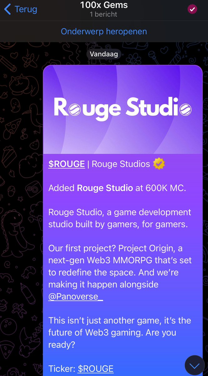 RTradeAcademy's tweet image. $ROUGE | @RougeStudio_ 

Added Rouge Studio at just 600K MC, and the potential here is massive.

Rouge Studio is a game development studio built by gamers, for gamers, focused on delivering the next generation of immersive gaming experiences. 

This isn’t just talk, the founder…