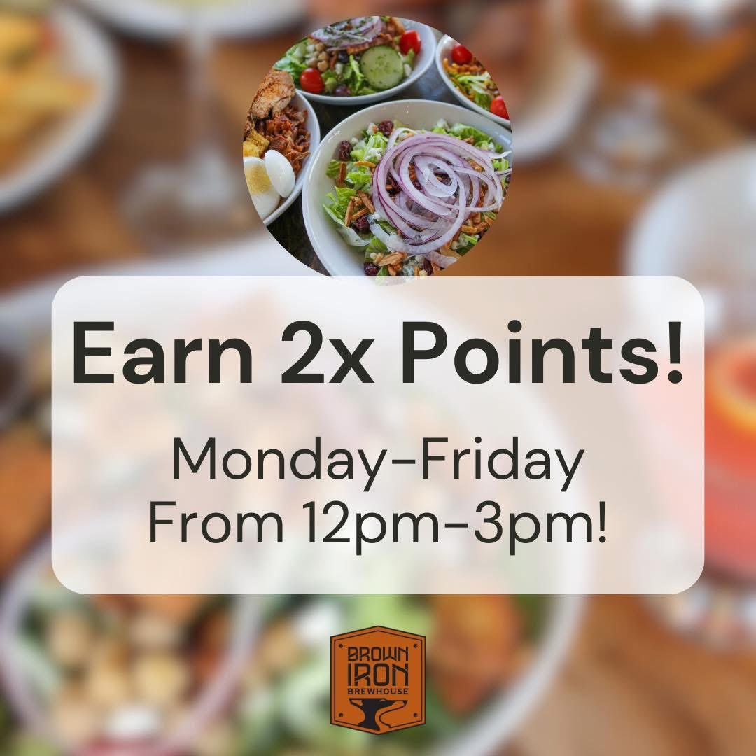 Enjoy Rewards as a Brown Iron Loyalty Member!

For a limited time, loyalty members can earn double points from Monday to Friday, between 12 PM and 3 PM!

Not yet a loyalty member? No worries! Click the link below to register!

app.squareup.com/loyalty/MLHVV9…