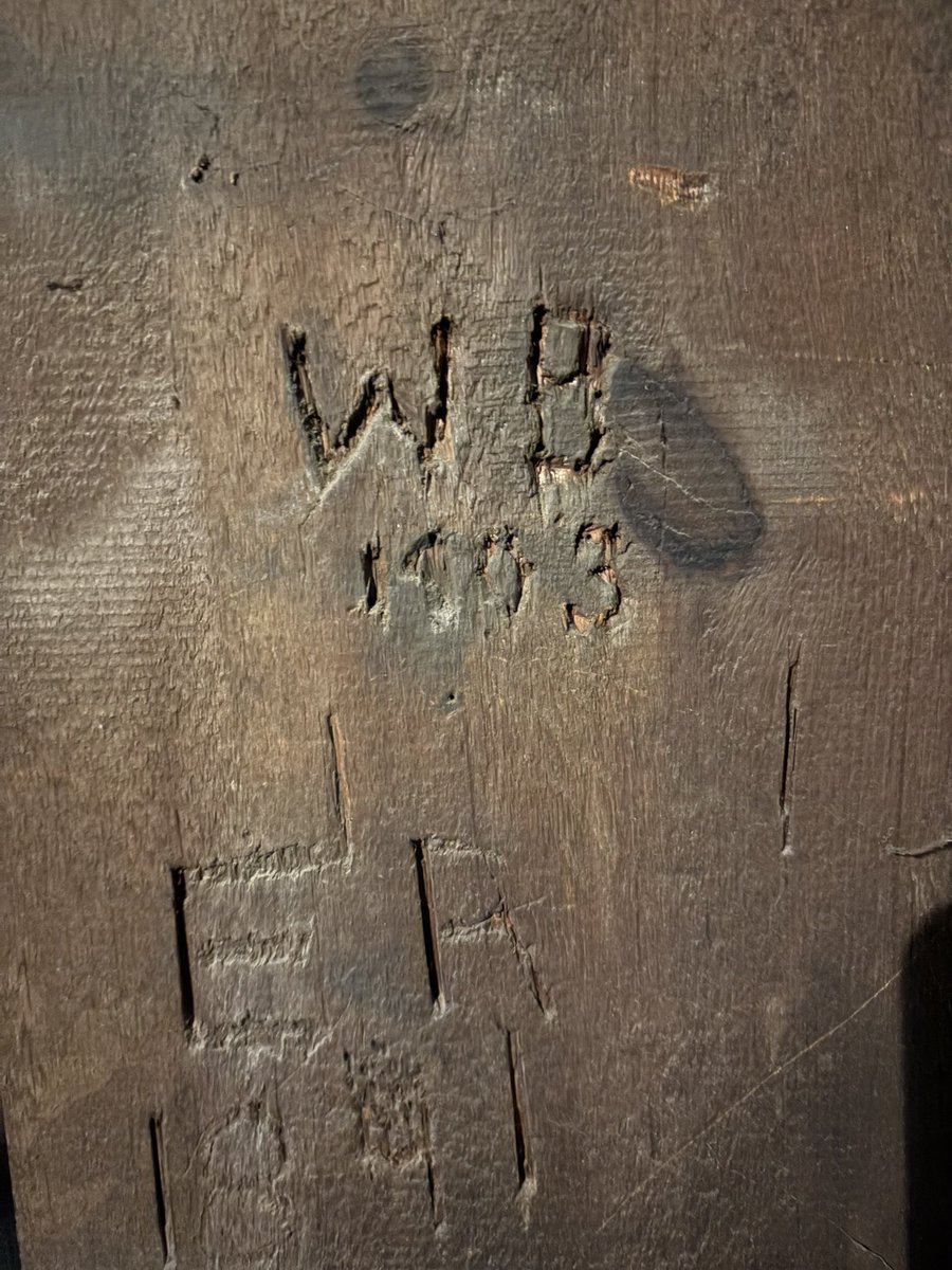 sarahwiggins02's tweet photo. Just your average day at work today… I got to venture into the roof space at Speke Hall this morning! I braved going into the priest holes, saw some very old graffiti and I got to stand outside on the roof.

No day is ever the same, my job is literally the coolest. 📸 https://t.co/Ga8mScytZm