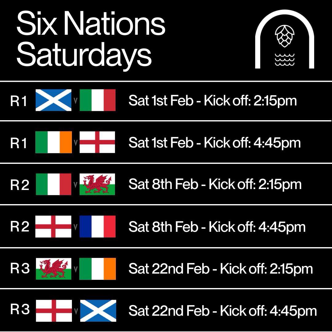 8ArchBrewing's tweet photo. RUGBY SATURDAYS 🏉

Are you a fan of the Six Nations??

Well you're in luck as we’re showing all Saturday games at our taproom throughout the competition.

There will be a screen in our bar area downstairs and our upstairs seating area so plenty of space for everyone! https://t.co/Y7IoEVozuO