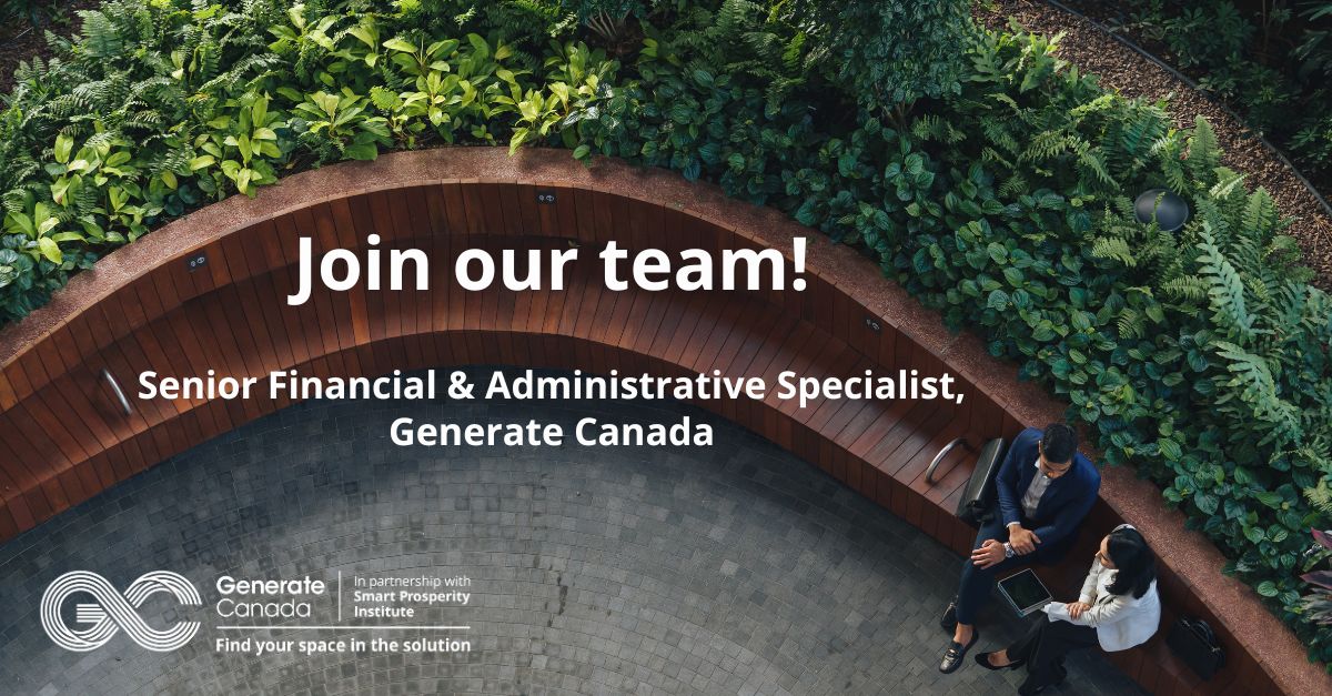 New year, new opportunity to work with us at Generate Canada!

We are hiring a Senior Financial and Administrative Specialist to join our team. Learn more about the opportunity here: generatecanada.bamboohr.com/careers/42

#RemoteJobs #SustainabilityJobs #AdministrativeJobs #FinanceJobs
