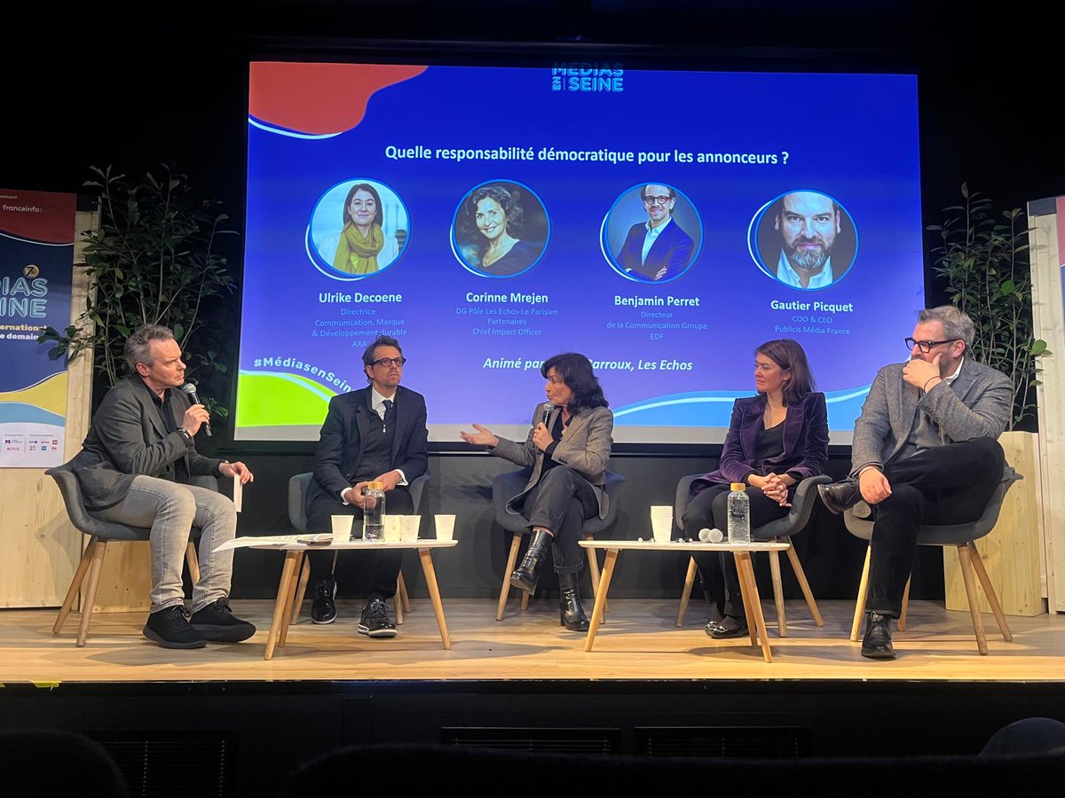 🎙 Quelle responsabilité démocratique pour les annonceurs ?

"Parmi les récentes métamorphoses, nous constatons l'apparition des "mute news", des informations importantes et de qualité qui passent sous les radars.", <a href="/comrejen/">Corinne Mrejen</a>, DG du pôle partenaires et CIO, <a href="/EchosParisien_M/">Les Echos Le Parisien Médias / Paris Match Médias</a>