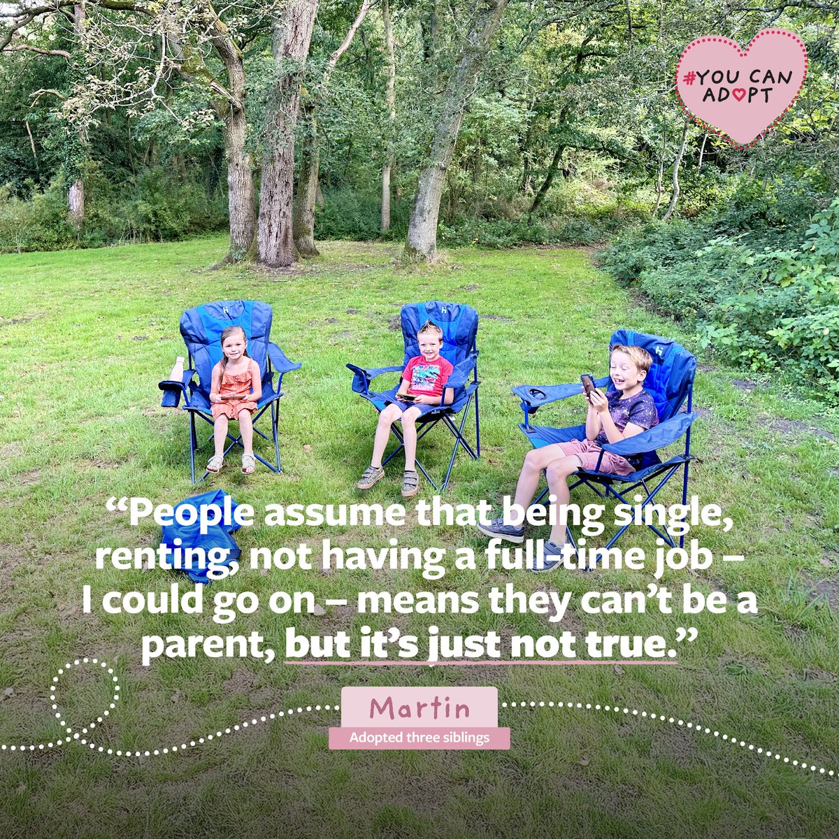 Youcanadopt's tweet image. Siblings share a unique bond and history that can be crucial for their identity and sense of belonging.
As a single adopter, Martin was able to give three siblings their forever home ❤️
Could you do the same?
#YouCanAdopt