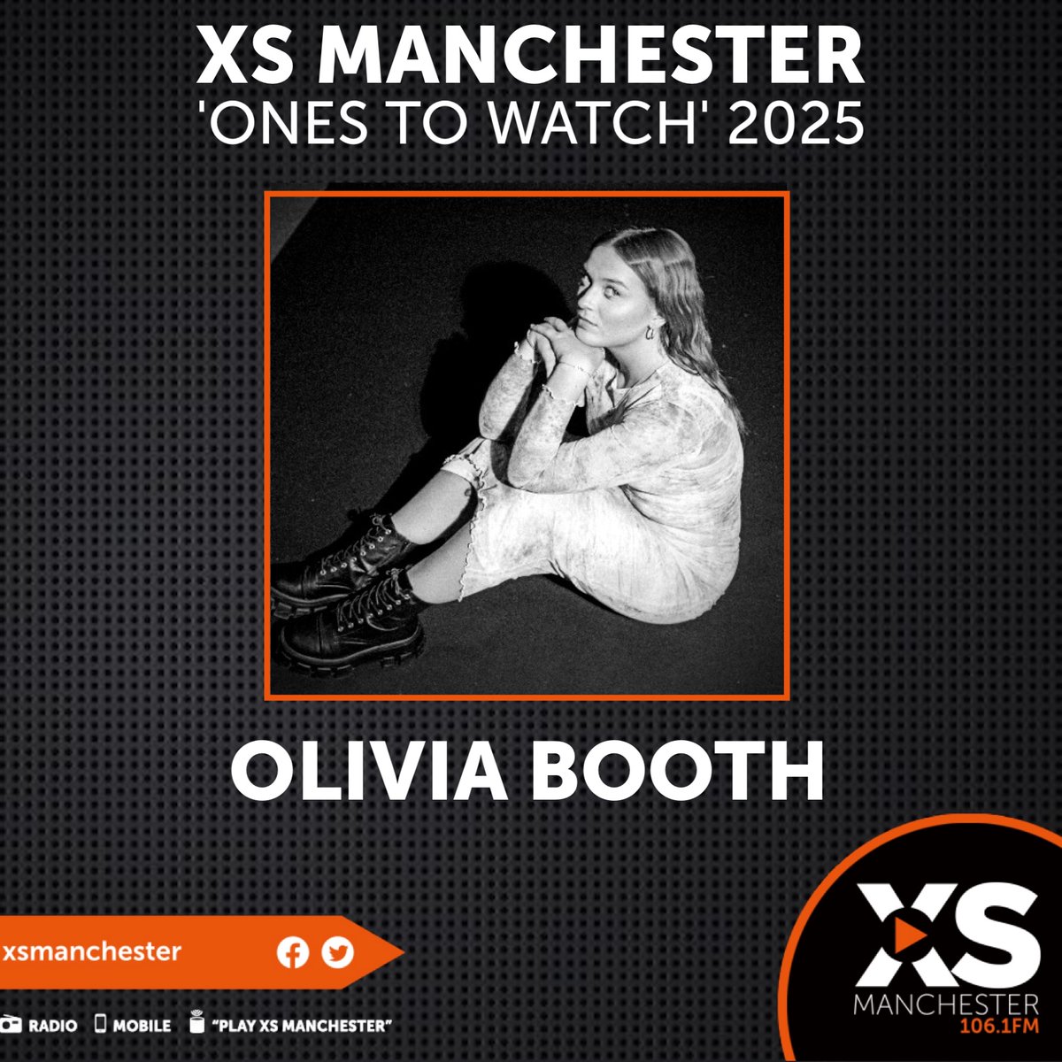 XSManchester's tweet photo. Welcome to the 2025 Ones to Watch list... @oliviaboothmus1!
With music that's part Blondie, part Amy Winehouse, part Courtney Love she is creating some very cool and very differing tunes over in Warrington!
Keep an ear out!
@Mr_Jimbob x
#XSDrive https://t.co/hGAVPHqpPG