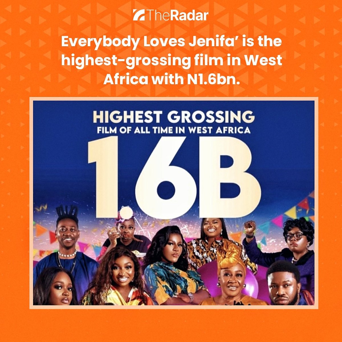 TheRadar_ng's tweet photo. Everybody Loves Jenifaβ Tops West Africa Box Office with N1.6bn!
@funkeakindele
#GalaMontes #LosAngeles #Pongal2025 #riyadh #LoveIsland #RutoMustGo #GalaMontes #BBMzansi #DonMasseratte #UltraSlimChallenge #MayD #TREATxBitgetLaunchpool #Obasa #Zubimendi https://t.co/EgydZ5wELK