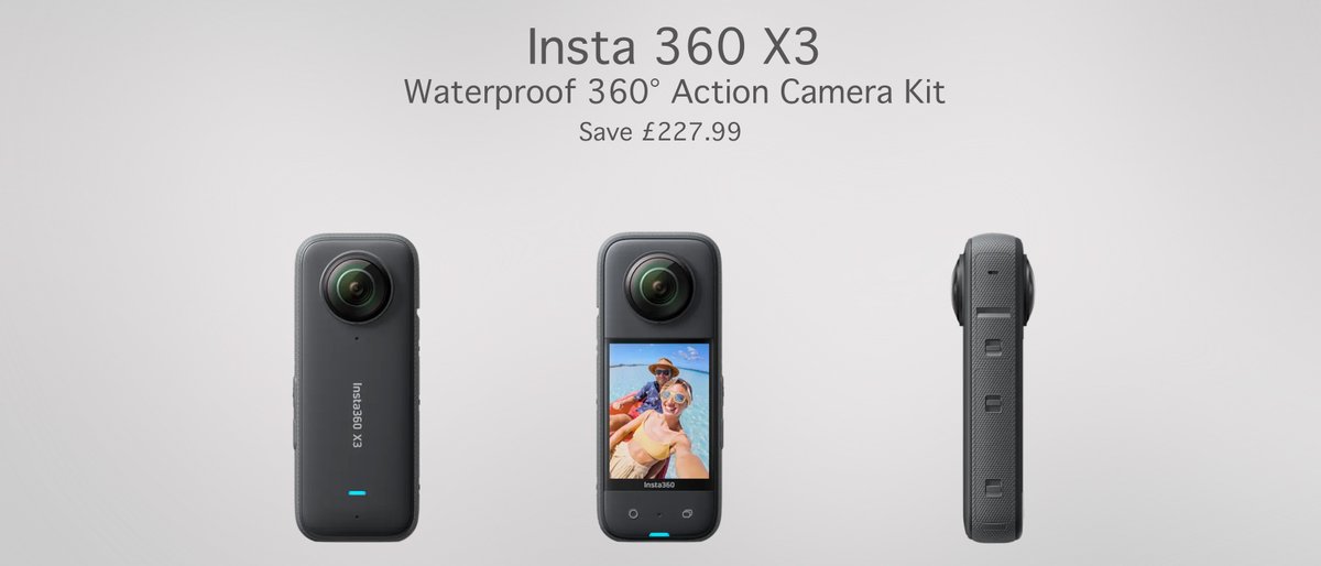 Cameragrip's tweet image. The Insta360 X3 - Our best price ever!
cameragrip.com/insta360-x3-wa…
#Sale #Cameragrip #JanuarySale #Insta360 #Camera