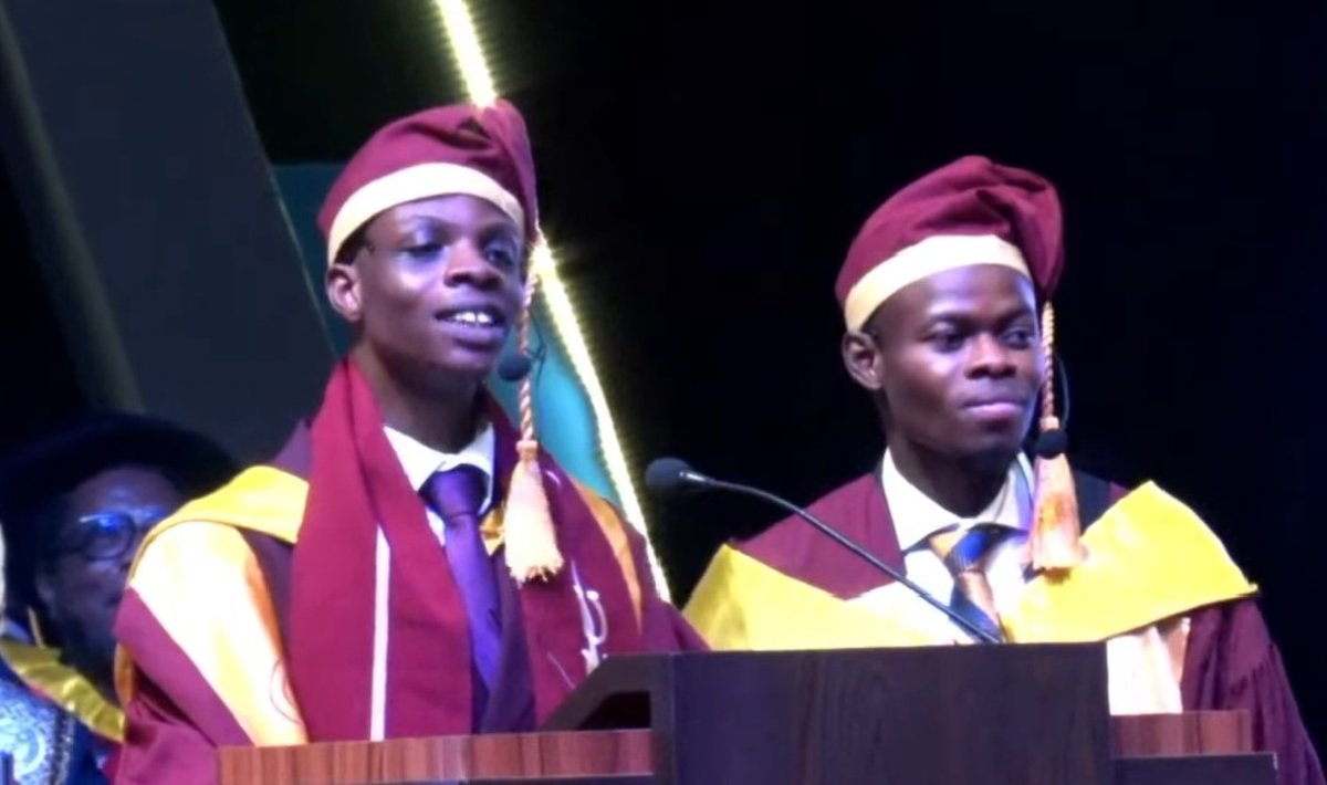 Give it up for the Overall Best Graduating Students &amp; Best Graduating Students in Sciences at the #UNILAG2024Convocation Ceremonies: Samuel Akinade Badekale and Damilare Haroun Adebakin, both of the Department of Cell Biology &amp; Genetics (CBG) with 5.0 CGPAs!🥁🥁🥁

Whoosh🥳🎊
