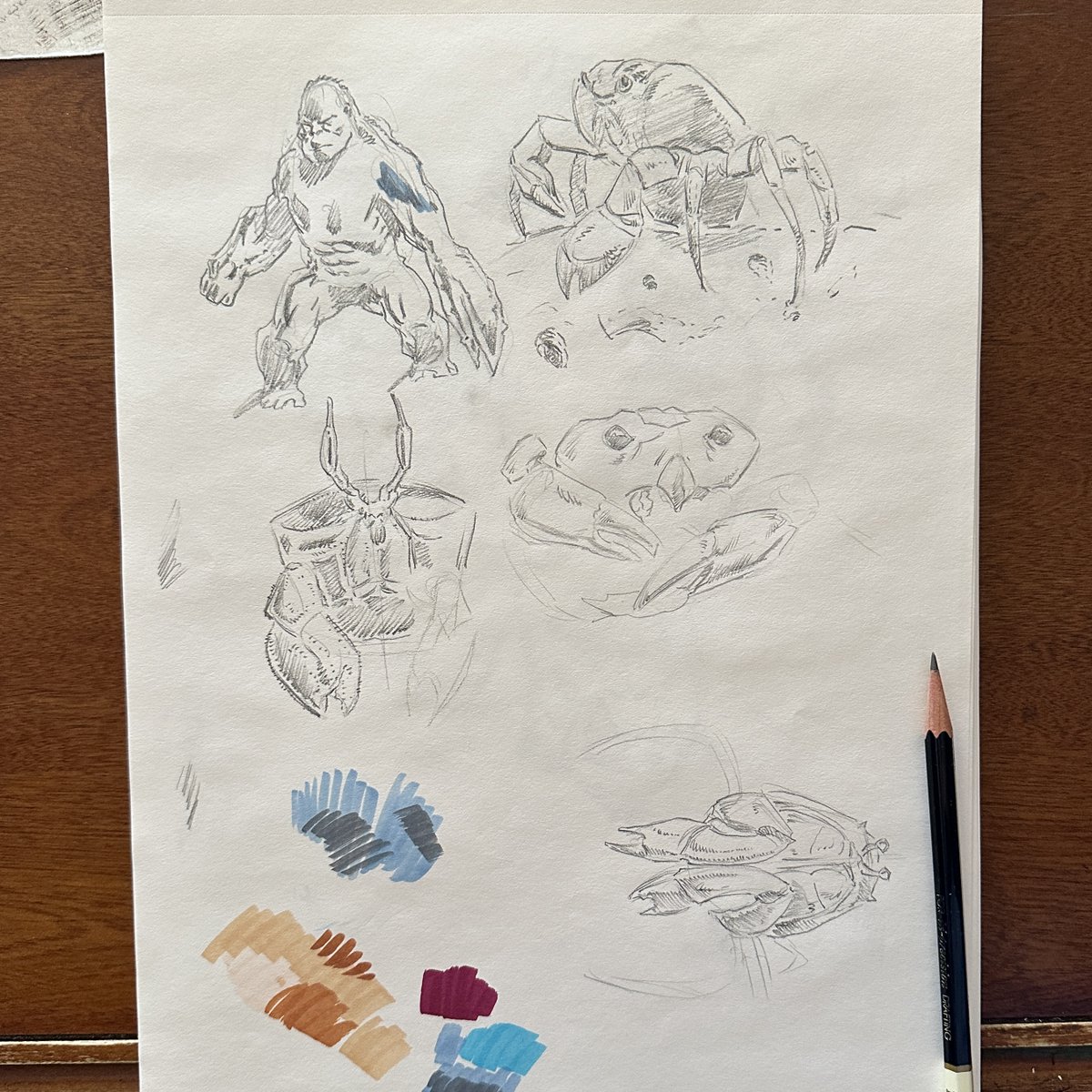 rodriguezandy74's tweet photo. Andy B. Rodriguez "Ape Crab" January 2025, marker, pen, and ink on paper, 9x12 in.
.
#conceptart #illustration #comics #animation #manga #creaturedesign #Nature https://t.co/NkiO8mssdc