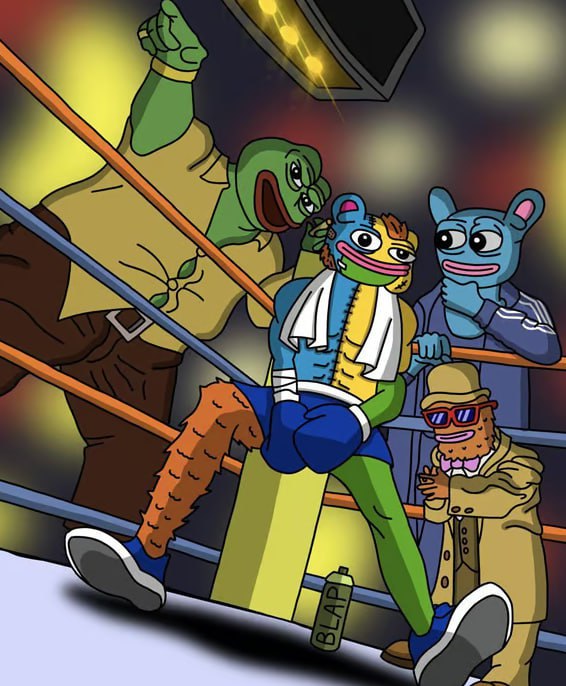 Blap_Sol's tweet photo. Blap’s taking it easy in the ring, ready to knock out the competition with ease! https://t.co/gZ74ijWaWh