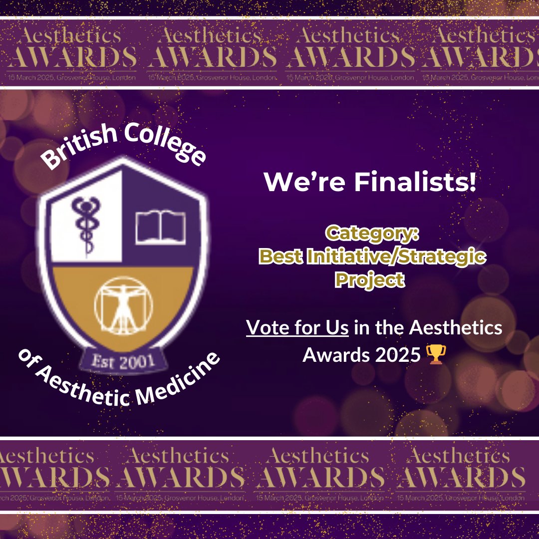 We are thrilled to announce that BCAM has been nominated as a finalist for the prestigious 2025 Aesthetics Awards in the Best Initiative/Strategic Project category!

This recognition is a testament to the hard work, dedication, and vison behind our MBCAM Examination. 

Vote Now!
