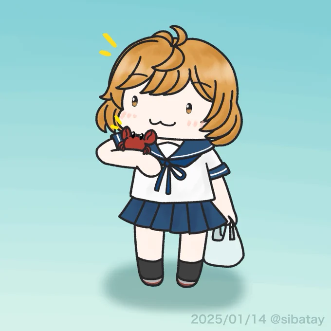 流行?に乗って朧ちゃん with カニさん 