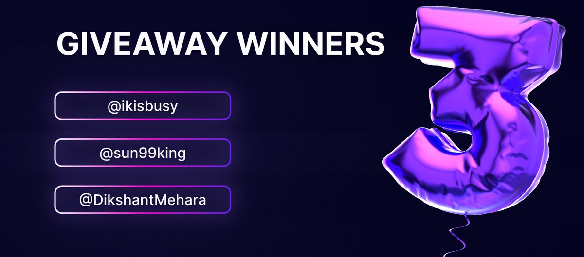 🔵 And the Winners Are…

Thank you, JumpTaskers, for celebrating our 3rd birthday with us! 🥳 Your creativity and love made this milestone extra special. ❤️

Drumroll, please… 🥁

Here are the 3 lucky winners of 10 JMPT each:

🏆 <a href="/ikisbusy/">ÌK</a>
🏆 <a href="/sun99king/">Mcmanuel M</a>
🏆 <a href="/DikshantMehara/">Dikshant Mehara</a>

Your