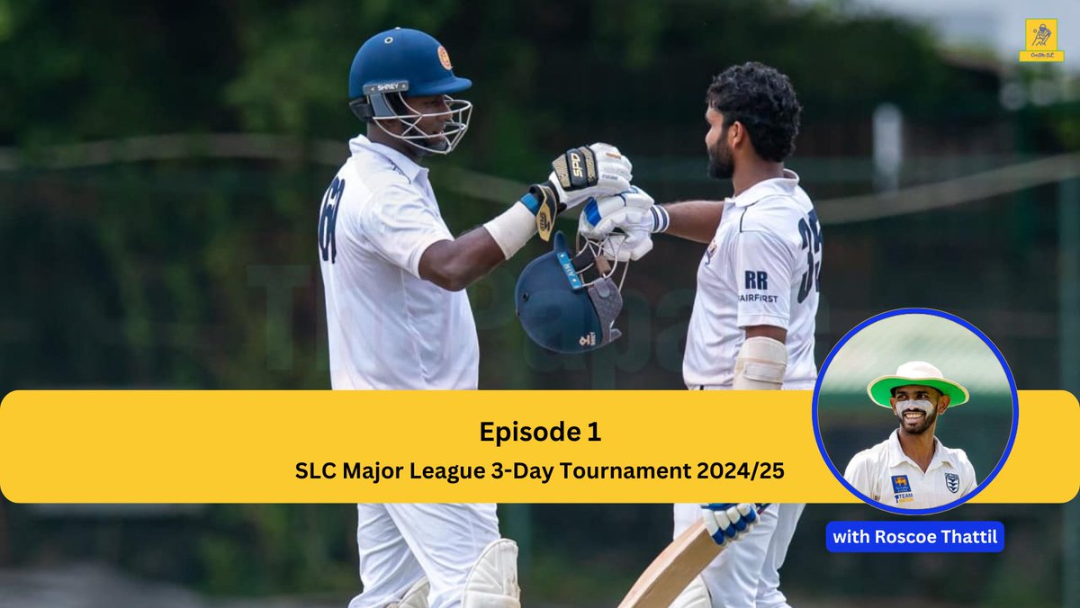 AadhilSiddhique's tweet photo. Watch the first episode covering the first three match weeks of the ongoing SLC Major League 3-Day Tournament 2024/25 on CricStic SL, featuring @thattil92!

📹 - https://t.co/rMUYzsChHW

#CricSticSL https://t.co/zOagwHtsq8