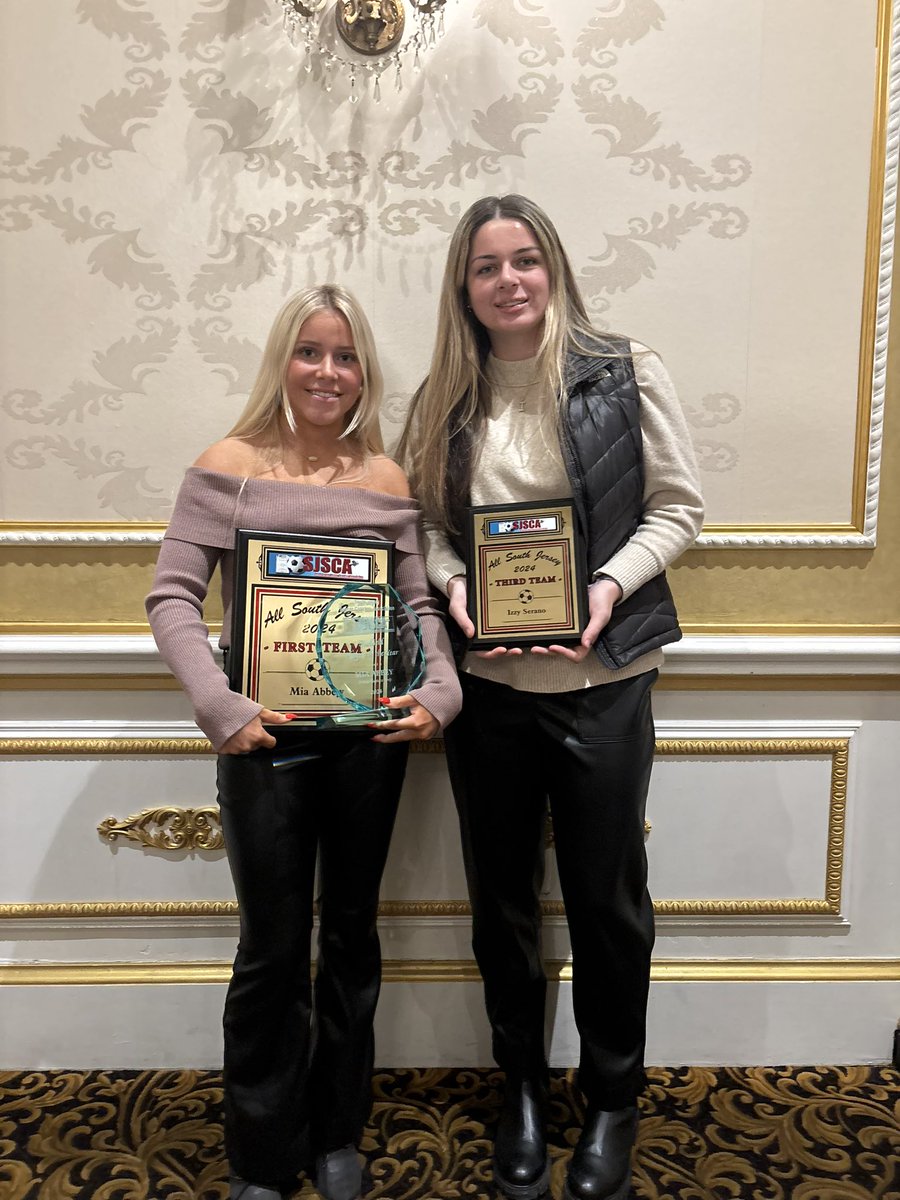 A great night celebrating our two All South Jersey players – congratulations to you both and all of the other players honored at the <a href="/CoachesSj/">SJSCA</a> banquet!

Izzy Serano – Third Team Goalkeeper
Mia Abbey – First Team Midfielder, SJSCA All South Jersey Midfielder of the Year