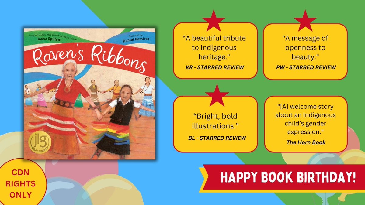 owlkids's tweet photo. It's #PubDay for RAVEN'S RIBBONS 🎉🎉🎉
Happy #BookBirthday to author #TashaSpillett and illustrator #DanielRamirez ... we are so excited to launch this book with you 🥳❤️
Shop: https://t.co/LXerfgyMZg
*CDN RIGHTS ONLY - US RIGHTS: LITTLE, BROWN
#NewBooksForWinter https://t.co/qswDGxVs8J