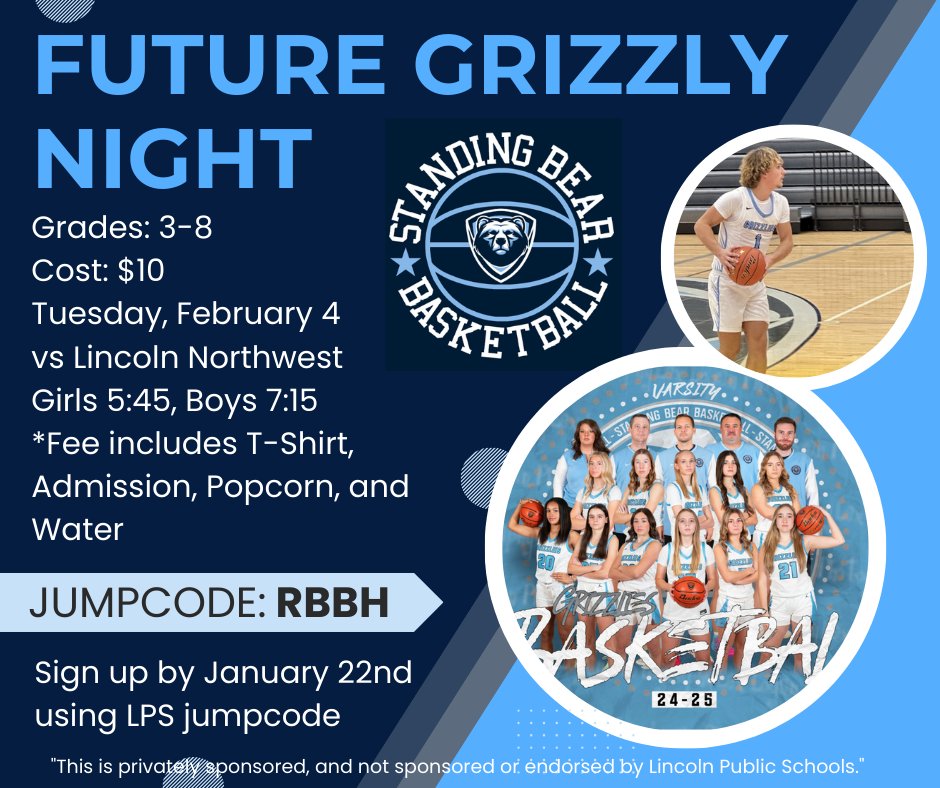 3-8th graders we would love to have you join us for Future Grizzly Night!
