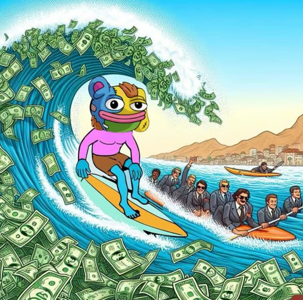 Blap_Sol's tweet photo. Blap’s riding the wave of success, surf the money flow with us! https://t.co/Y0g5VtQ060