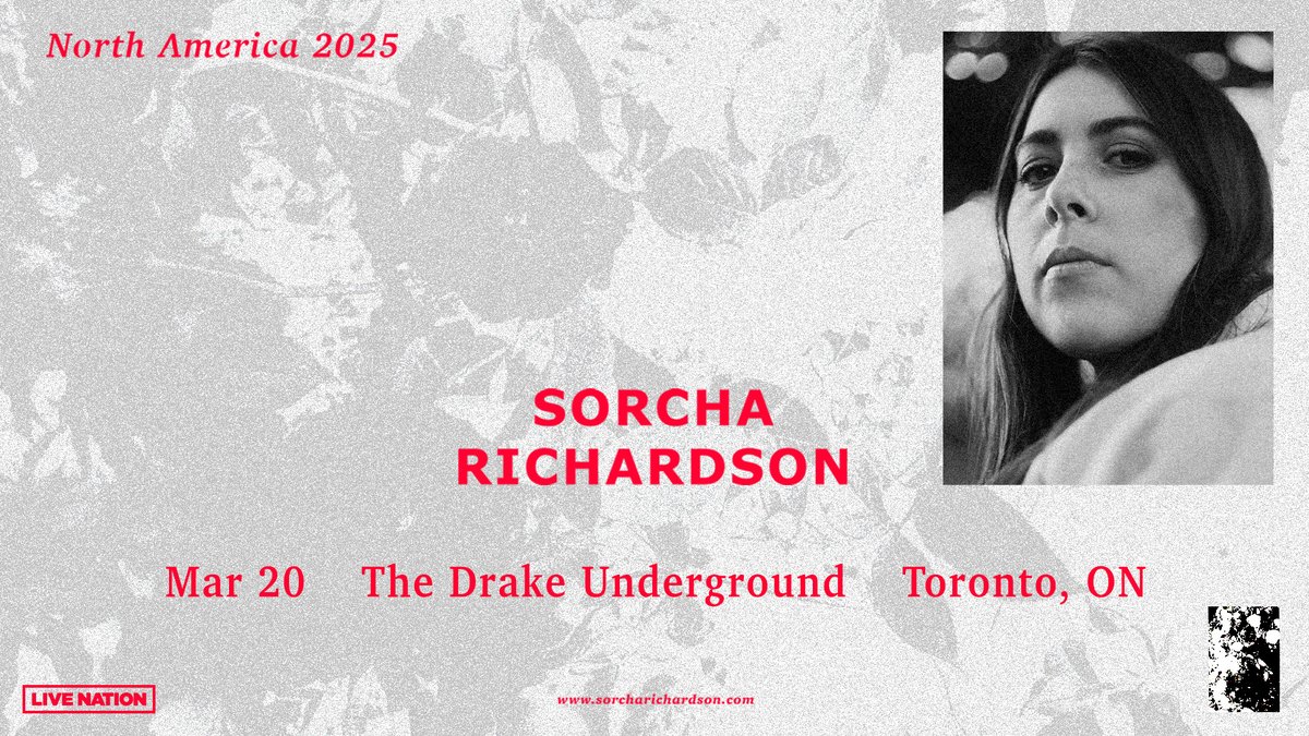 Live Nation Ontario (@livenationon) on Twitter photo Irish singer-songwriter <a href="/SorchaRichardsn/">Sorcha Richardson</a> is hitting the road and stopping at The Drake Underground on March 20th! More info here: bit.ly/4fYANjm Irish singer-songwriter <a href="/SorchaRichardsn/">Sorcha Richardson</a> is hitting the road and stopping at The Drake Underground on March 20th! More info here: bit.ly/4fYANjm