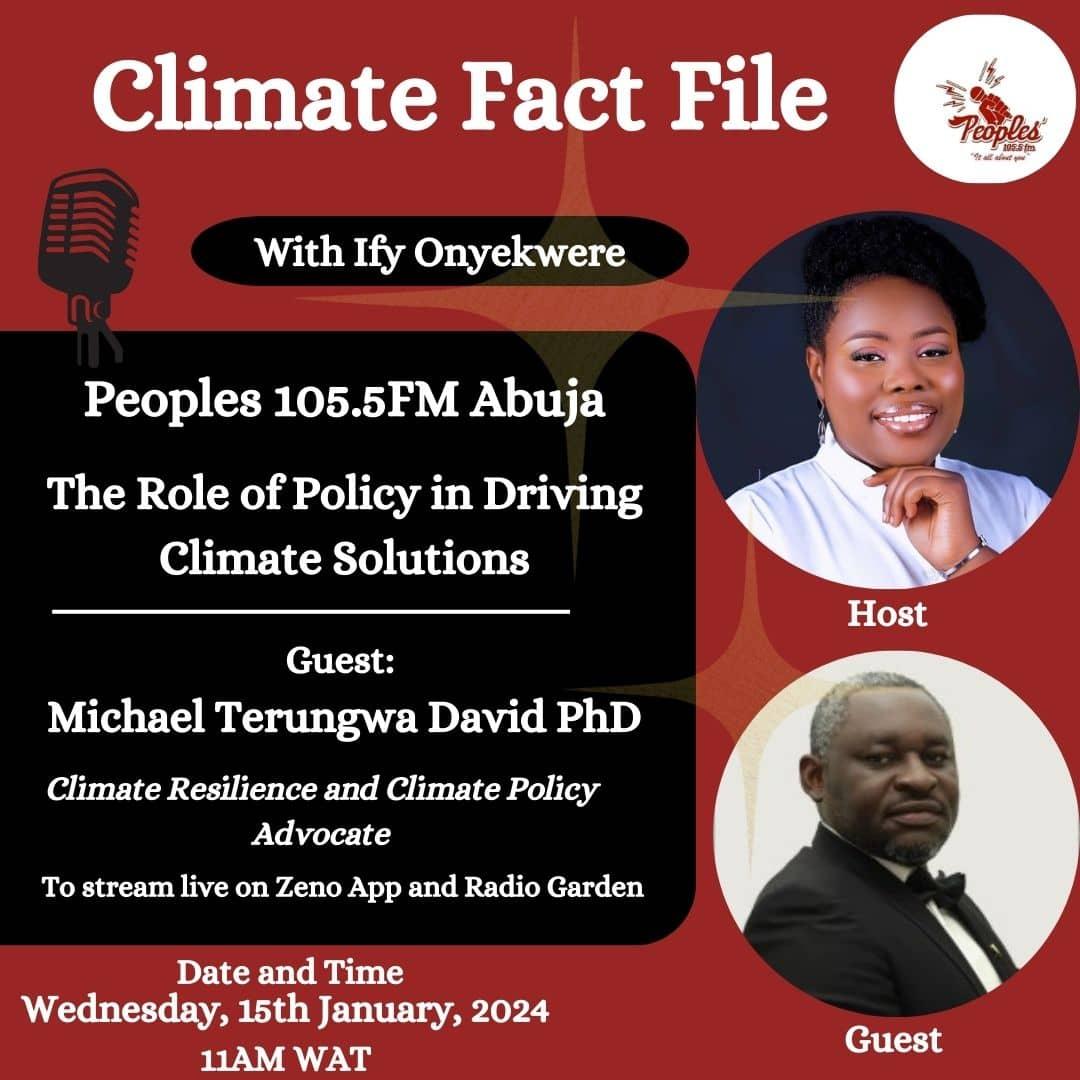 Let's discuss the Peoples #Climate on Peoples 105.5FM #Abuja #Nigeria
What can you do for "your" in 2025..
Join us! #BeAVoiceForClimate
#ClimateAction
#ClimateJustice
Stream Live on: 
zeno.fm/player/peoples…
radio.garden/listen/peoples…