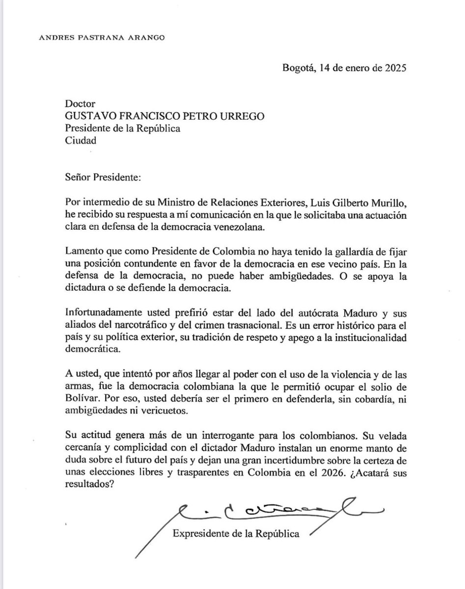 Andrés Pastrana A tweet media