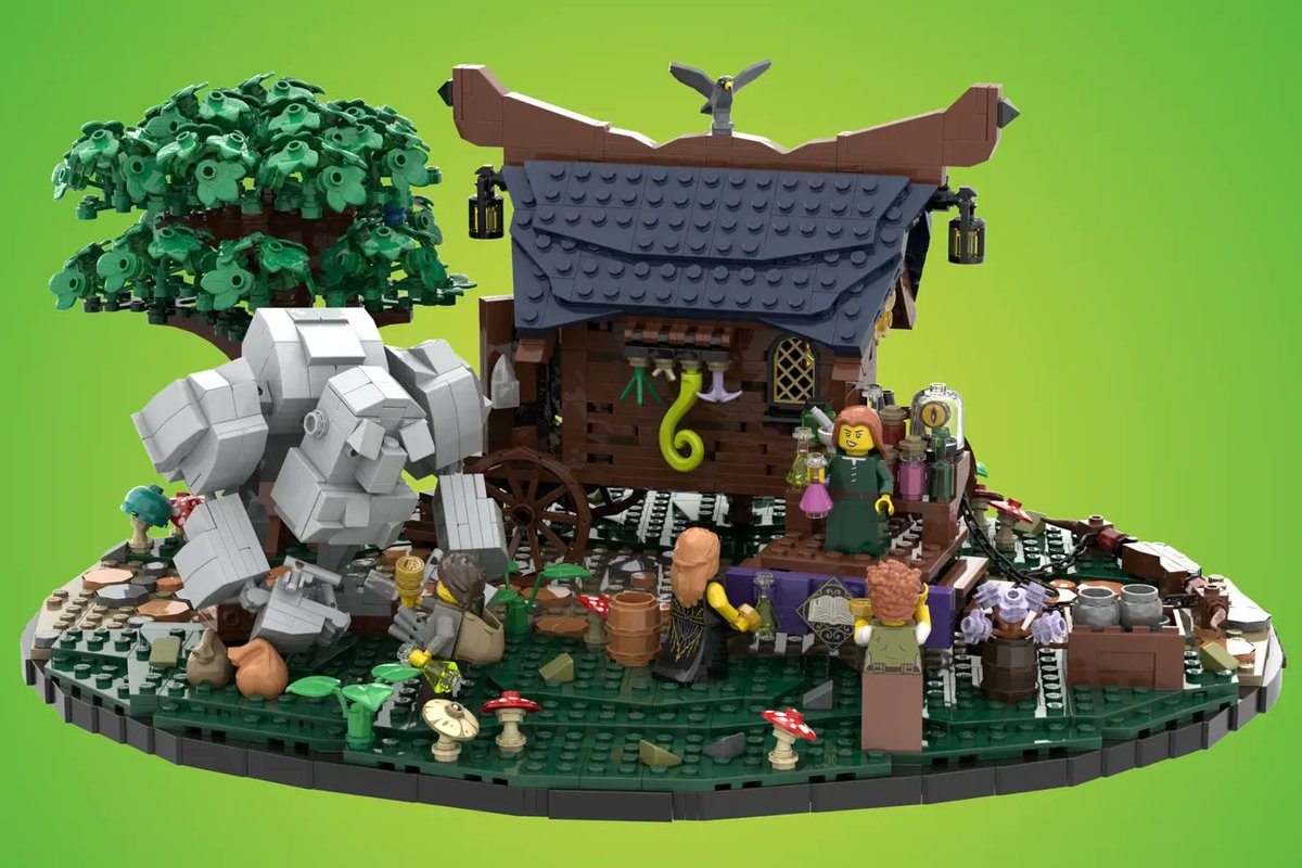 BrickMorpork's tweet image. Hark, the Potion Seller Comes!

The rattle of cart wheels, clinking of glass bottles and ominous thud of troll footsteps is the first sign that the mysterious potion seller has arrived... 

Please support on LEGO Ideas!

ideas.lego.com/projects/c08fa…

#Lego #legomoc #brickmorpork