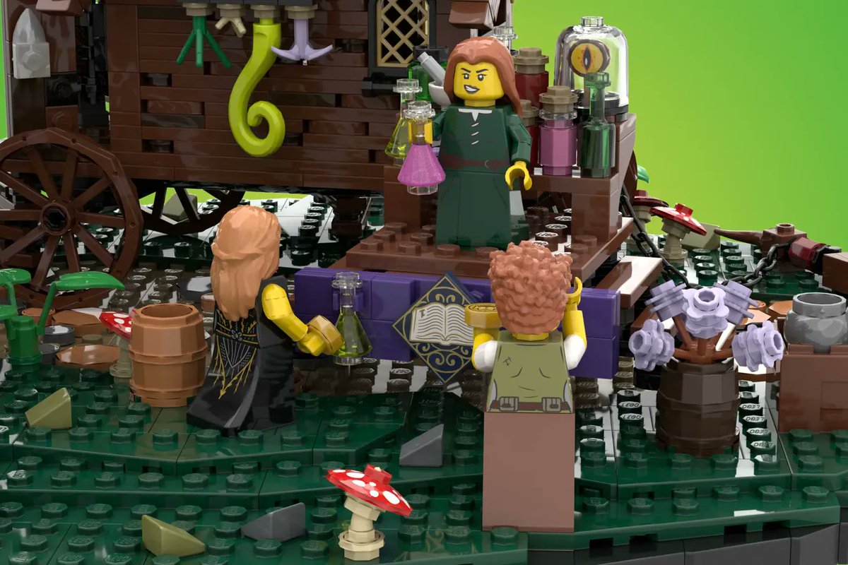 BrickMorpork's tweet image. Hark, the Potion Seller Comes!

The rattle of cart wheels, clinking of glass bottles and ominous thud of troll footsteps is the first sign that the mysterious potion seller has arrived... 

Please support on LEGO Ideas!

ideas.lego.com/projects/c08fa…

#Lego #legomoc #brickmorpork