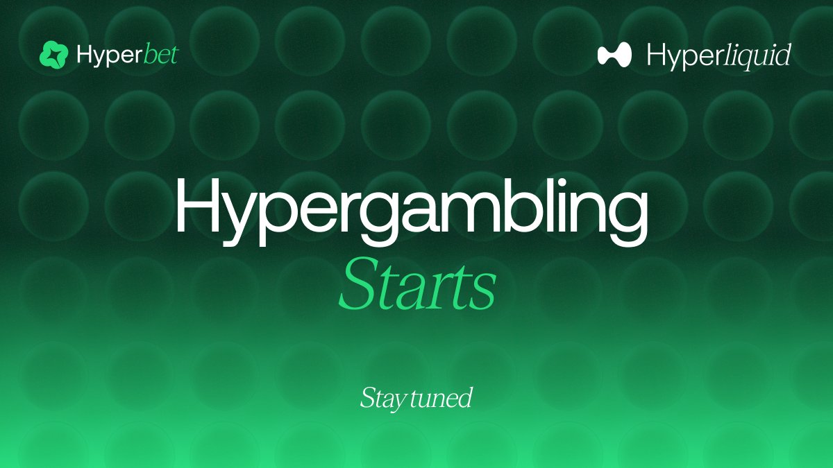 Hyperliquid built a decentralized L1 for traders. 

Hyperbet is bringing a decentralized casino to HyperEVM for everyone. 🎲

Stay tuned, Hyperbettors – this is just the beginning. 🍀

Hyperbet