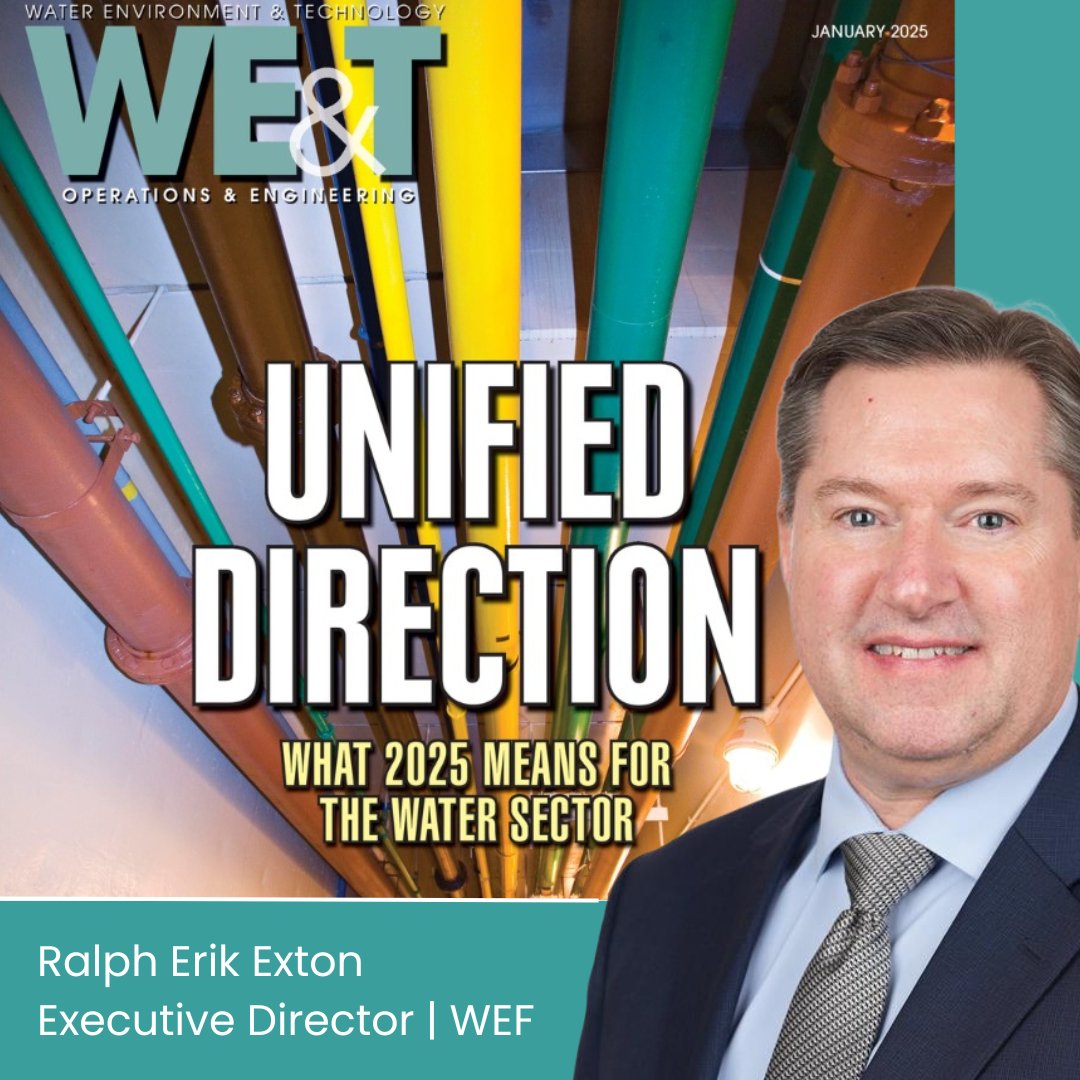 WEForg's tweet photo. What's ahead for the water sector in 2025? WEF Executive Director, Ralph Erik Exton, shares his vision with WE&amp;T Magazine. #WEF #watersector #waterchallenges

https://t.co/czN4VmC5Z6 https://t.co/a8ZVB6q246