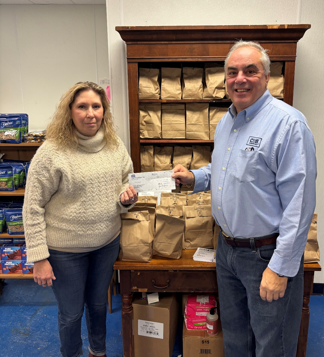 Our own Anthony J. Fiorentino, Sr. recently hand-delivered a donation to Cher Van Brocklin, Executive Director of the Watertown Urban Mission. We are honored to support this organization in their ongoing efforts to combat hunger and provide essential services to those in need.