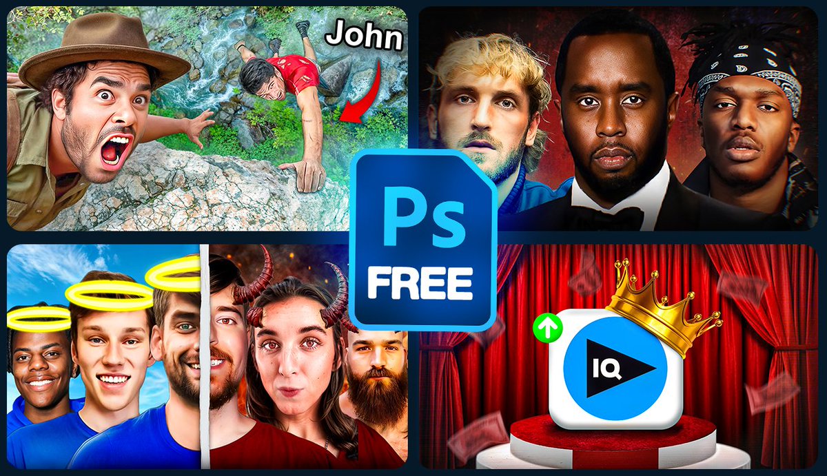 🚨4x HQ Thumbnail PSDs 𝗚𝗜𝗩𝗘𝗔𝗪𝗔𝗬!🚨  

To get $400 of FREE VALUE:
- ❤️Like 
- ♻️Re-Tweet (optional) 
- 💭Comment "GOAT"  

Make sure to follow  me so I can DM.