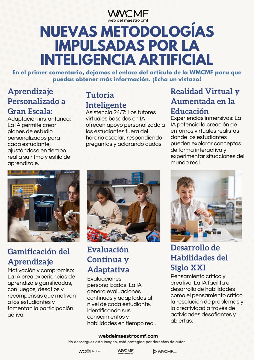 Nuevas metodologías que surgen en tiempos de la Inteligencia Artificial. Enlace: webdelmaestrocmf.com/portal/estas-s…